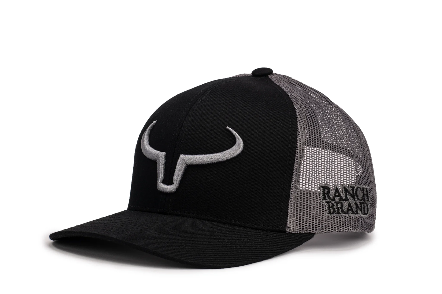 Ranch Brand Rancher cap - Black & Mesh Graphite | Logo Silver