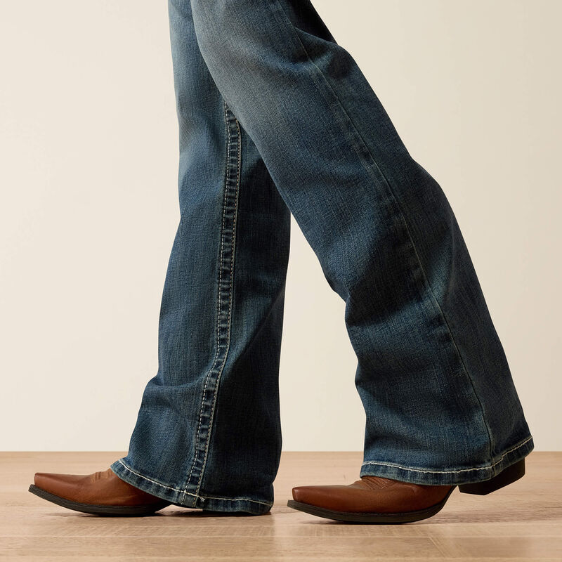 Ariat R.E.A.L. Mid Rise Stretch Whipstitch Boot Cut Jean