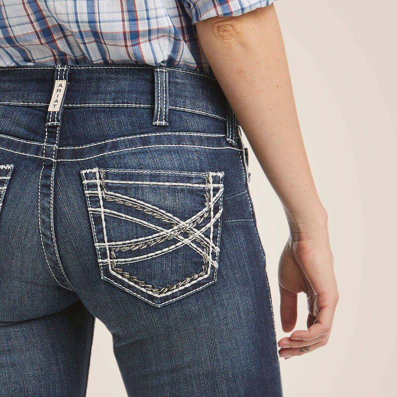 Ariat R.E.A.L. mid rise stretch Entwined boot cut jean