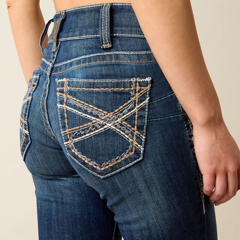 Ariat R.E.A.L. Mid Rise Stretch Entwined Festival Boot Cut Jean