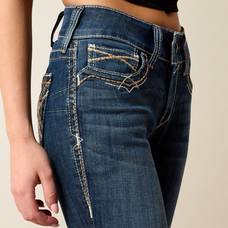 Ariat R.E.A.L. Mid Rise Stretch Entwined Festival Boot Cut Jean