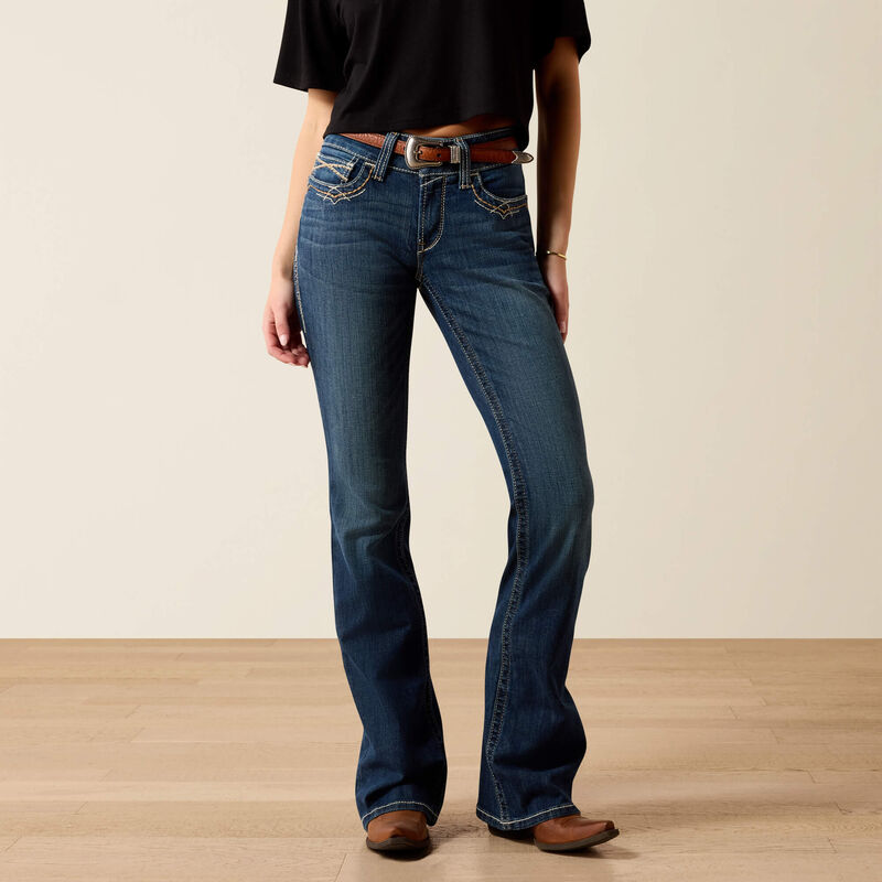 Ariat R.E.A.L. Mid Rise Stretch Entwined Festival Boot Cut Jean