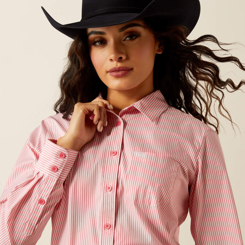 Ariat Kirby Stretch Shirt - Camellia Rose Stripe