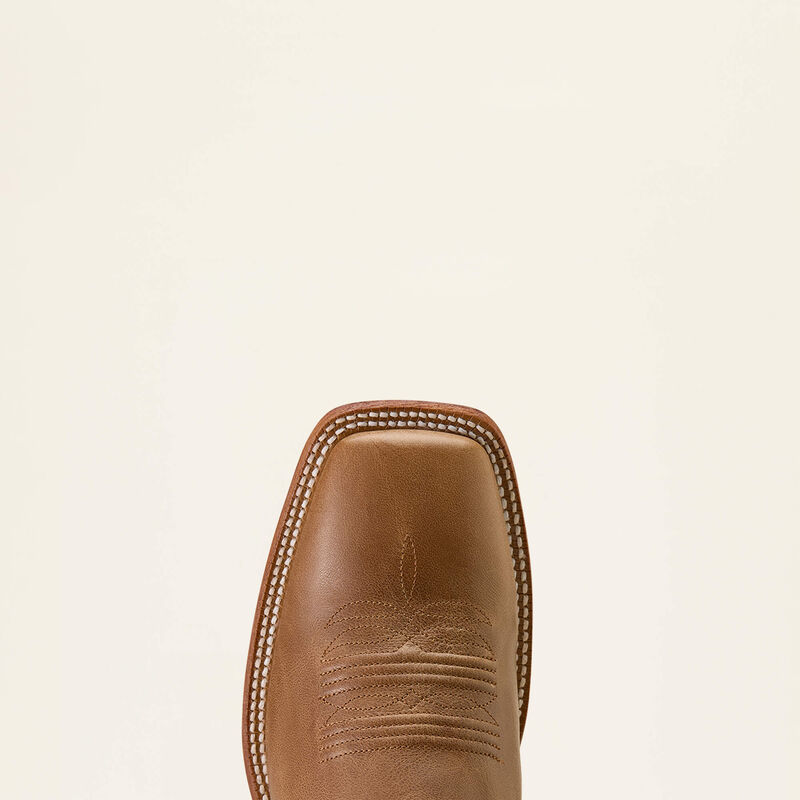 Ariat County Roads Wide Square Toe Cowboy Boot - Wheat Tan/Santa Fe Brown