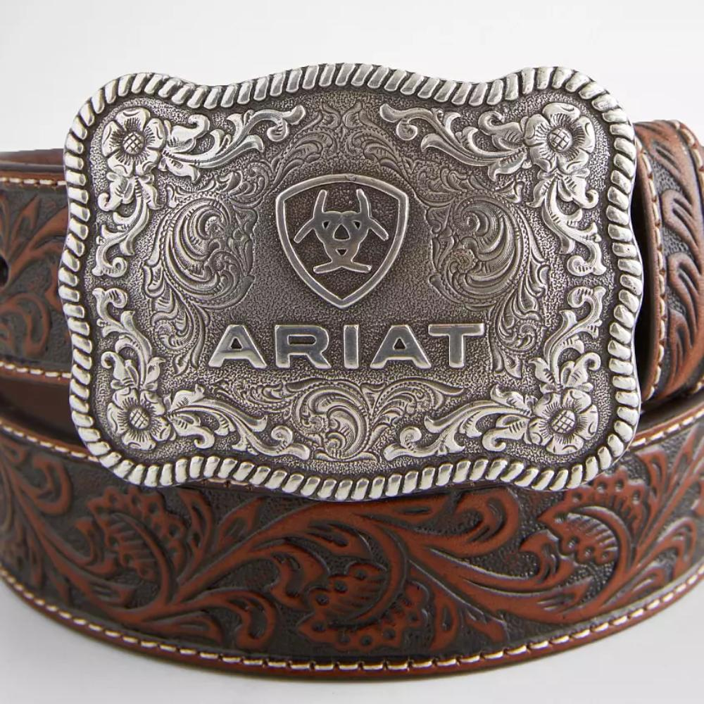 Ariat men's Floral tooled belt