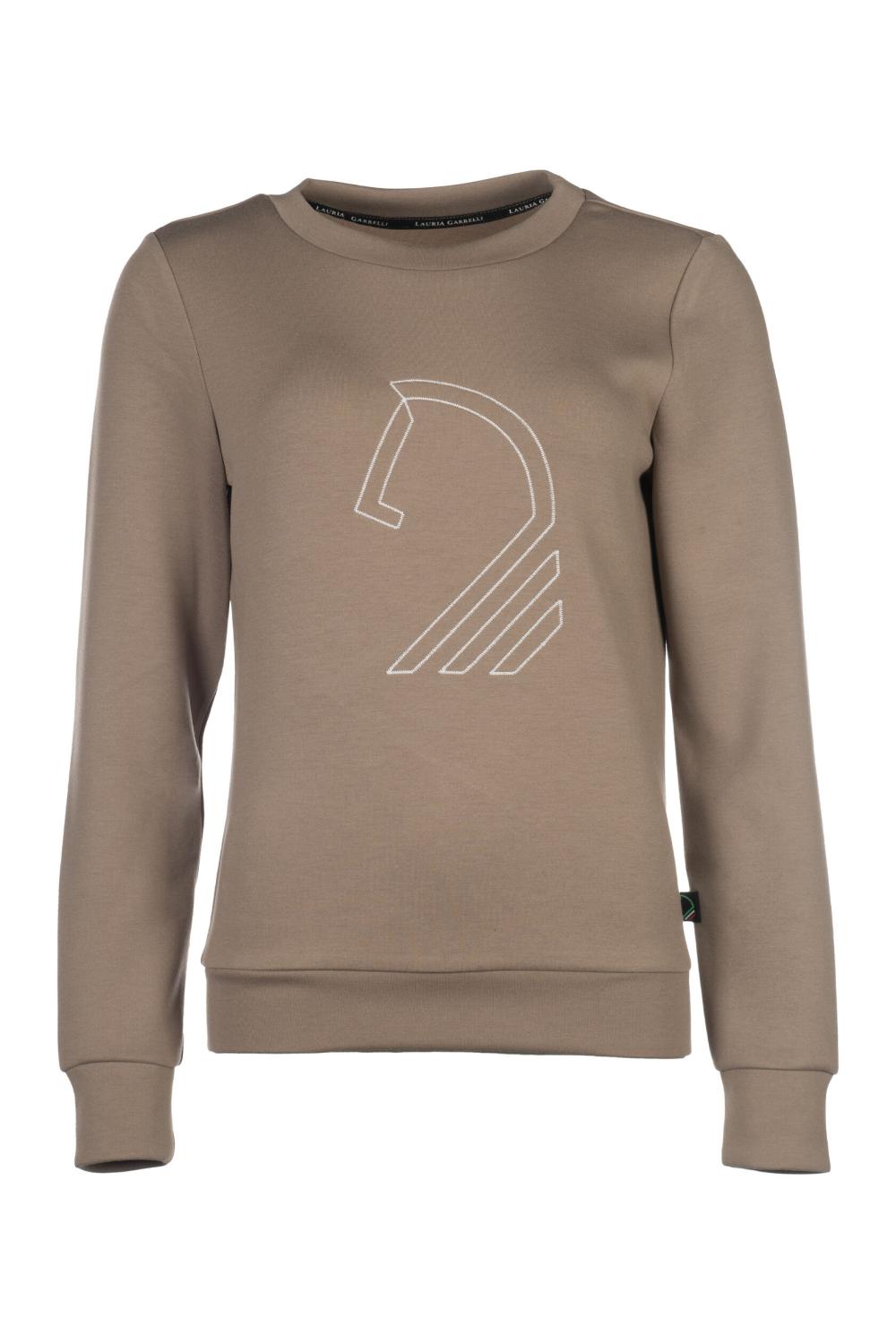 Laura Garrelli Livigno horse head sweater - Taupe