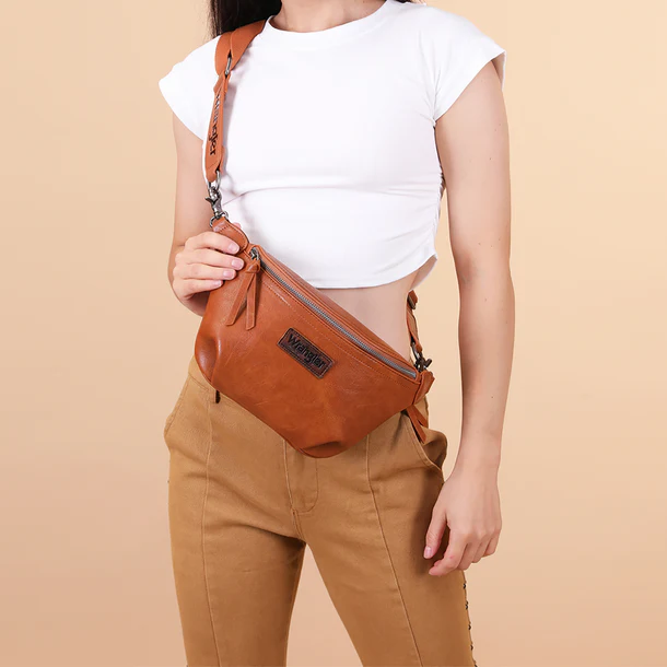 Wrangler Fanny Pack belt sling bag - Light Brown