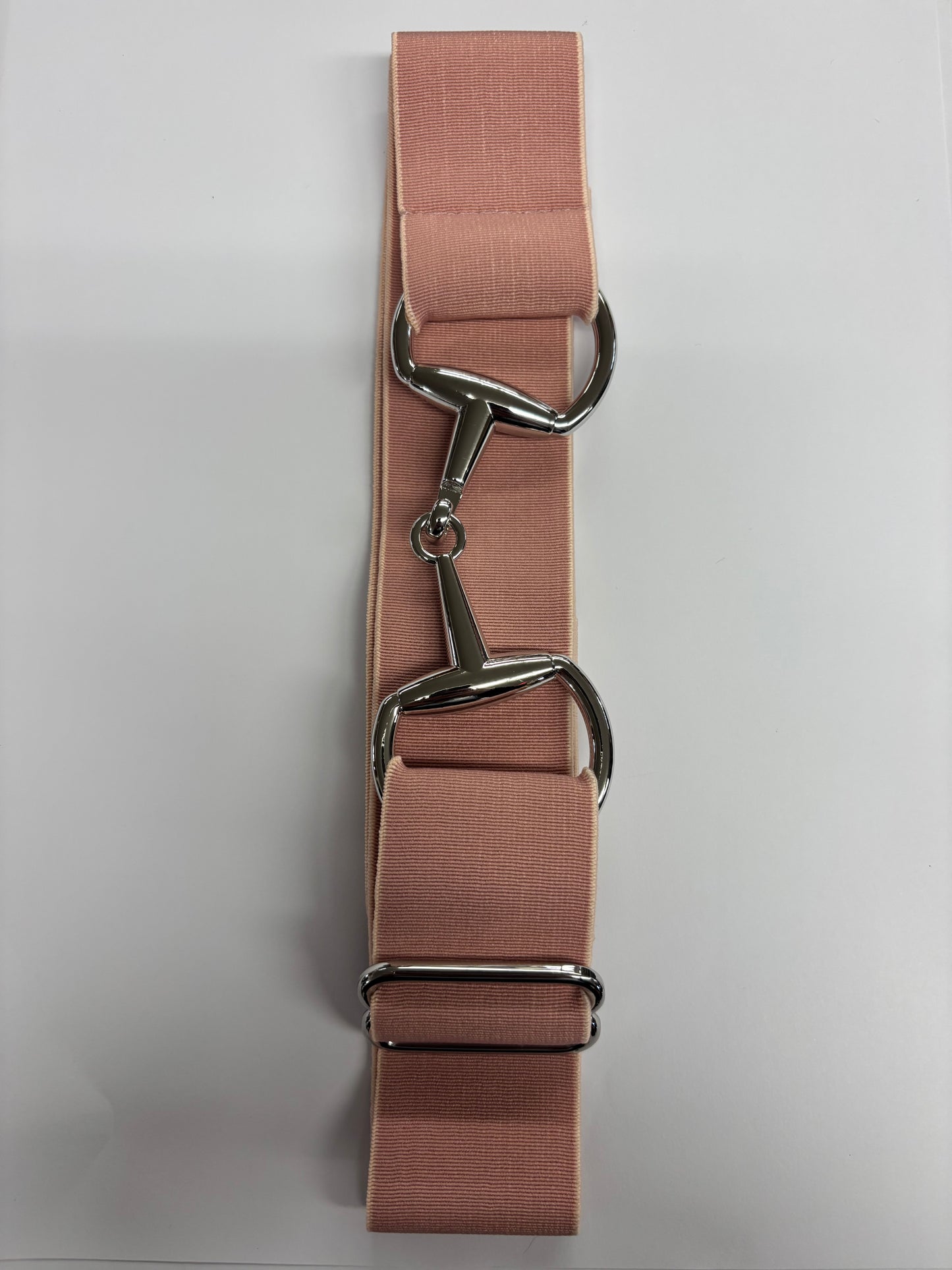 Elastic silver buckle belts