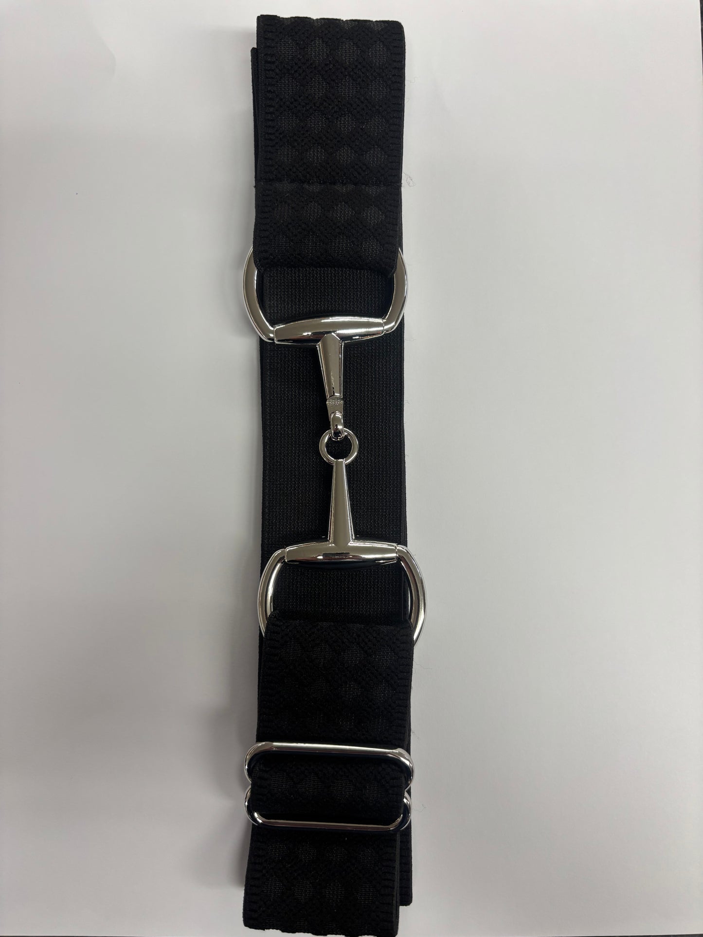 Elastic silver buckle belts