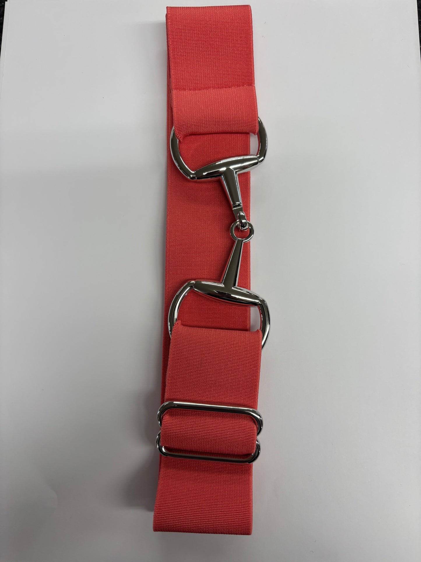 Elastic silver buckle belts