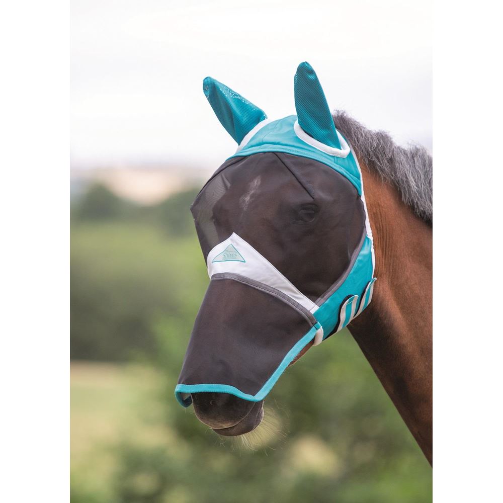 Shires Fine Mesh fly mask with nose and ears