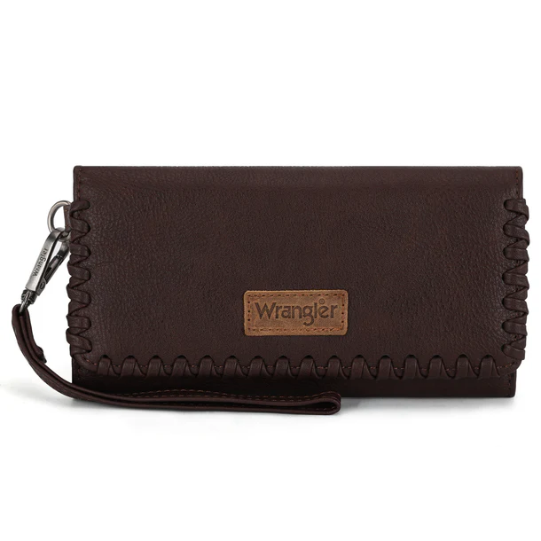 Wrangler Whipstitch wristlet wallet - Coffee *SALE*
