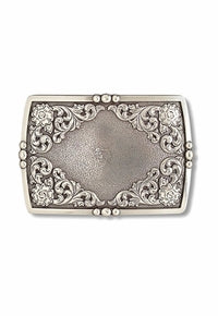 Ariat floral engraved square buckle