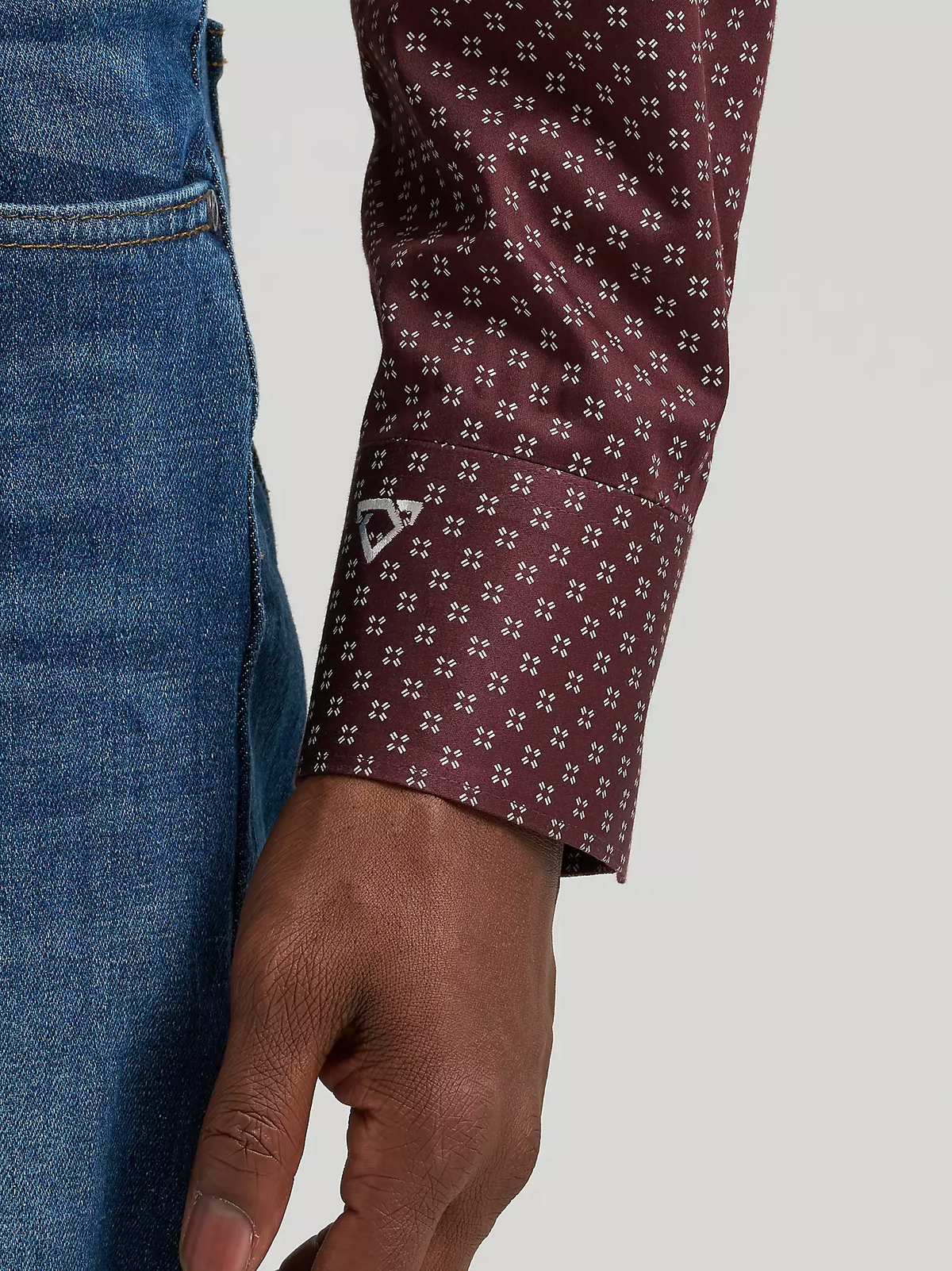 Wrangler x Cody Johnson One Pocket Button Down Shirt - Wine