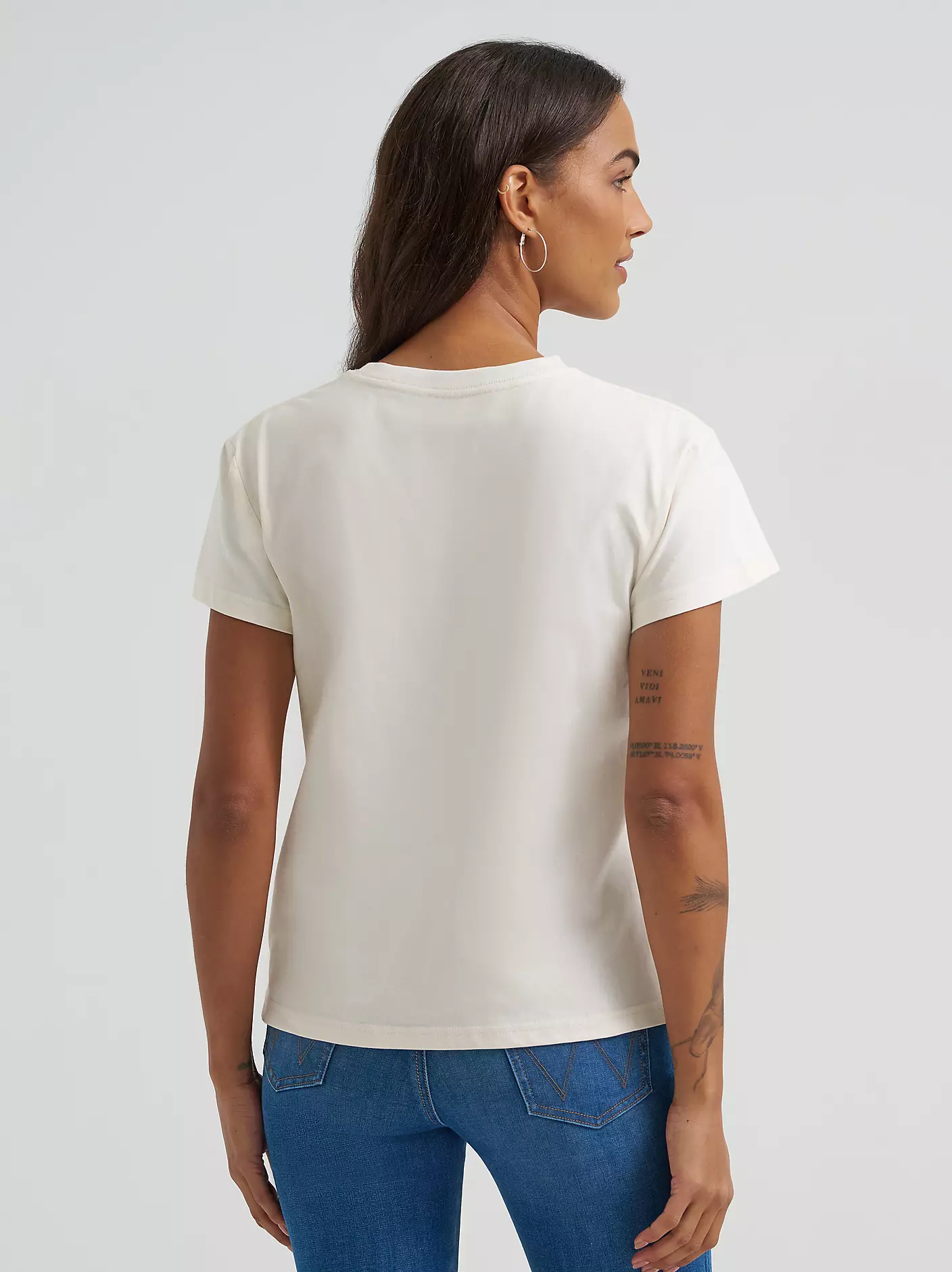 Wrangler faded cowgirl retro regular fit tee - Egret