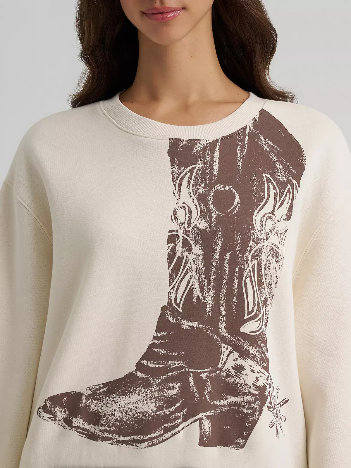 Wrangler Boot graphic pullover - Cream