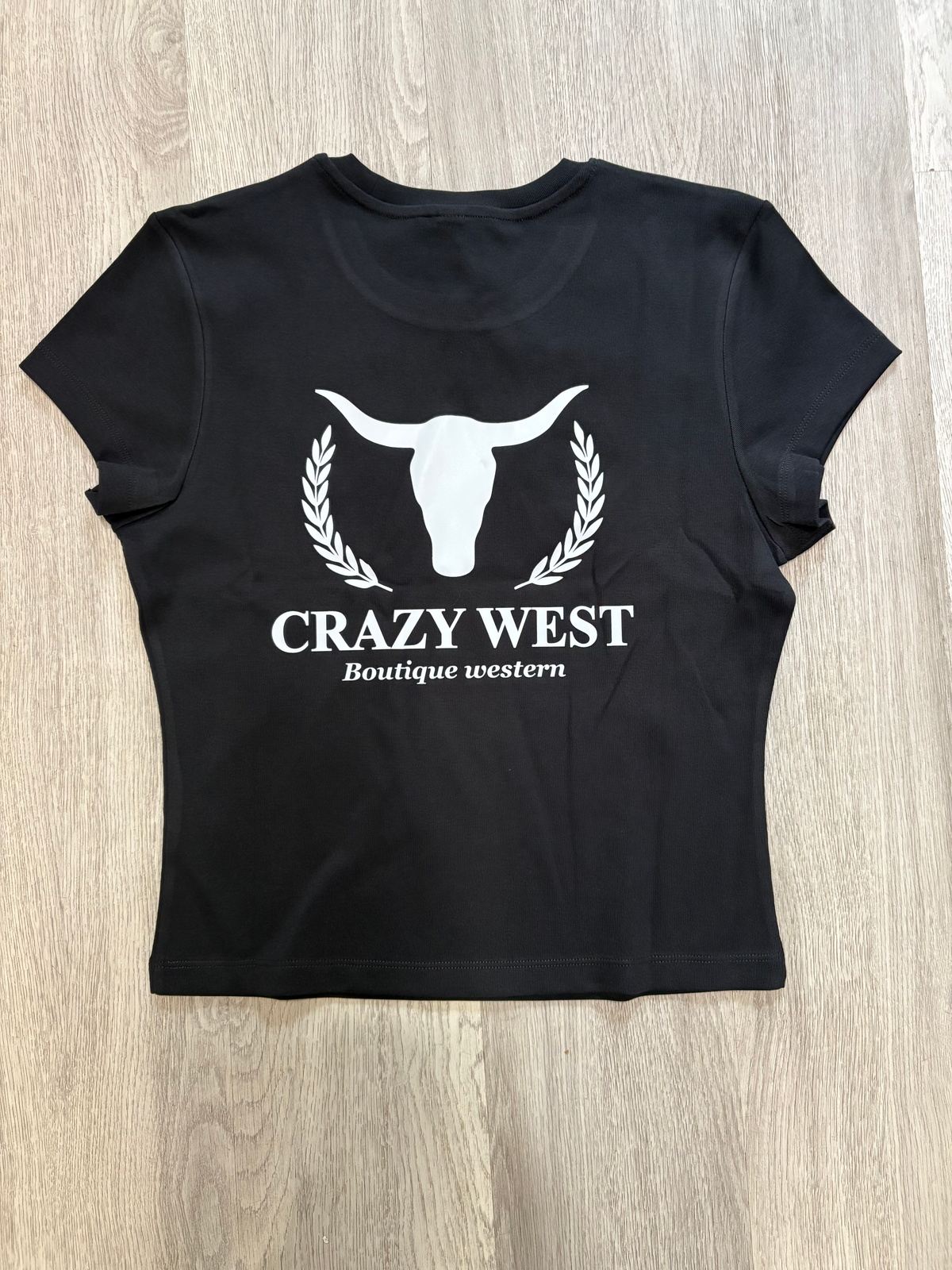 Crazy West women's cropped shirt - Black