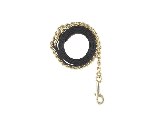 Ger-ryan leather lead with brass chain