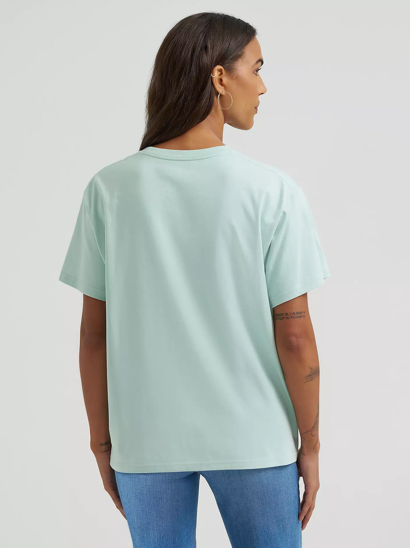 Wrangler Round Up Motel Girlfriend Graphic Tee - Lichen Heather