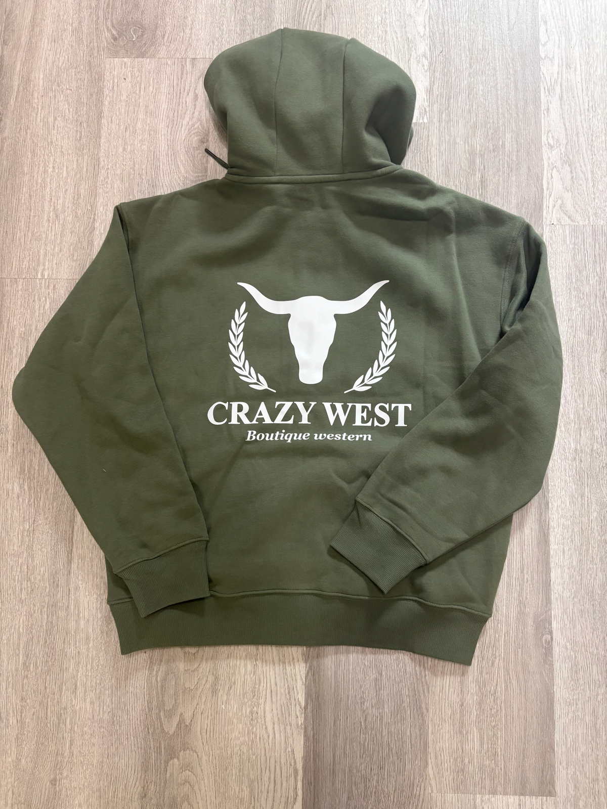 Crazy West women's zip hoodie - Green