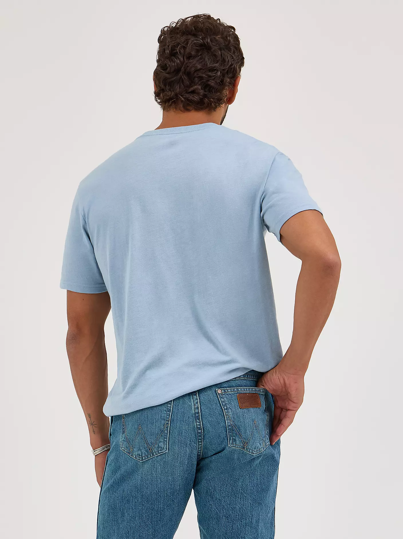 Wrangler Men's Rope Logo T-Shirt - Ashley Blue