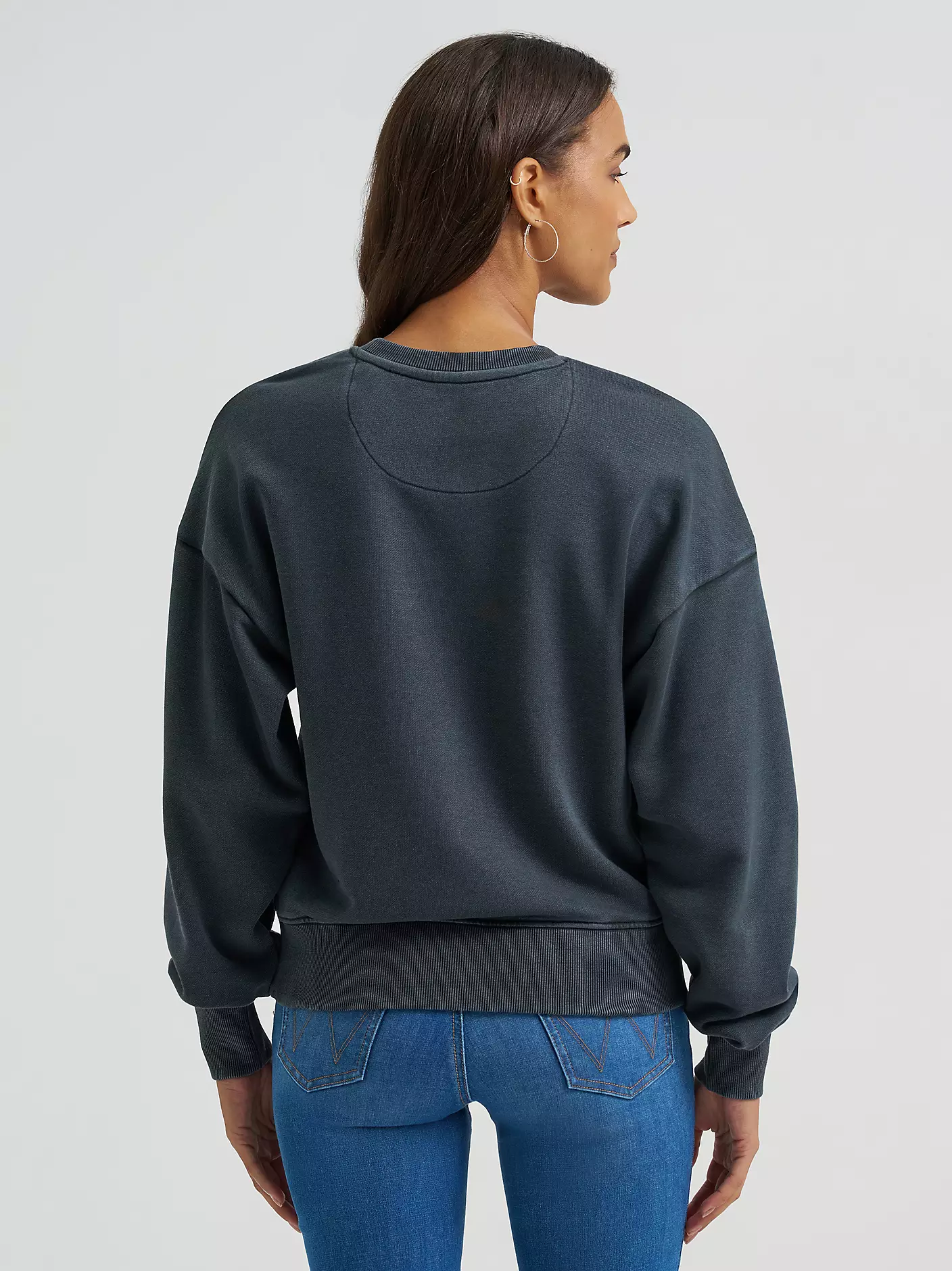 Wrangler Women's Get The Horns Cropped Sweatshirt - Jet Black