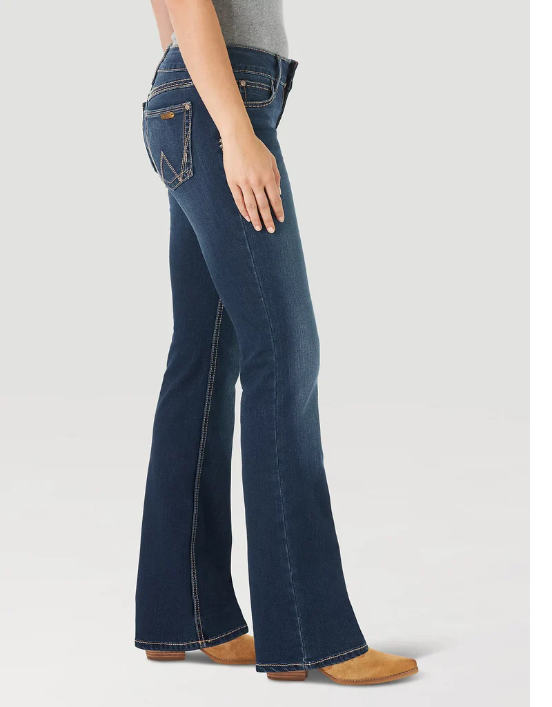Wrangler Retro Mae Mid Rise Bootcut Jean - HT Wash