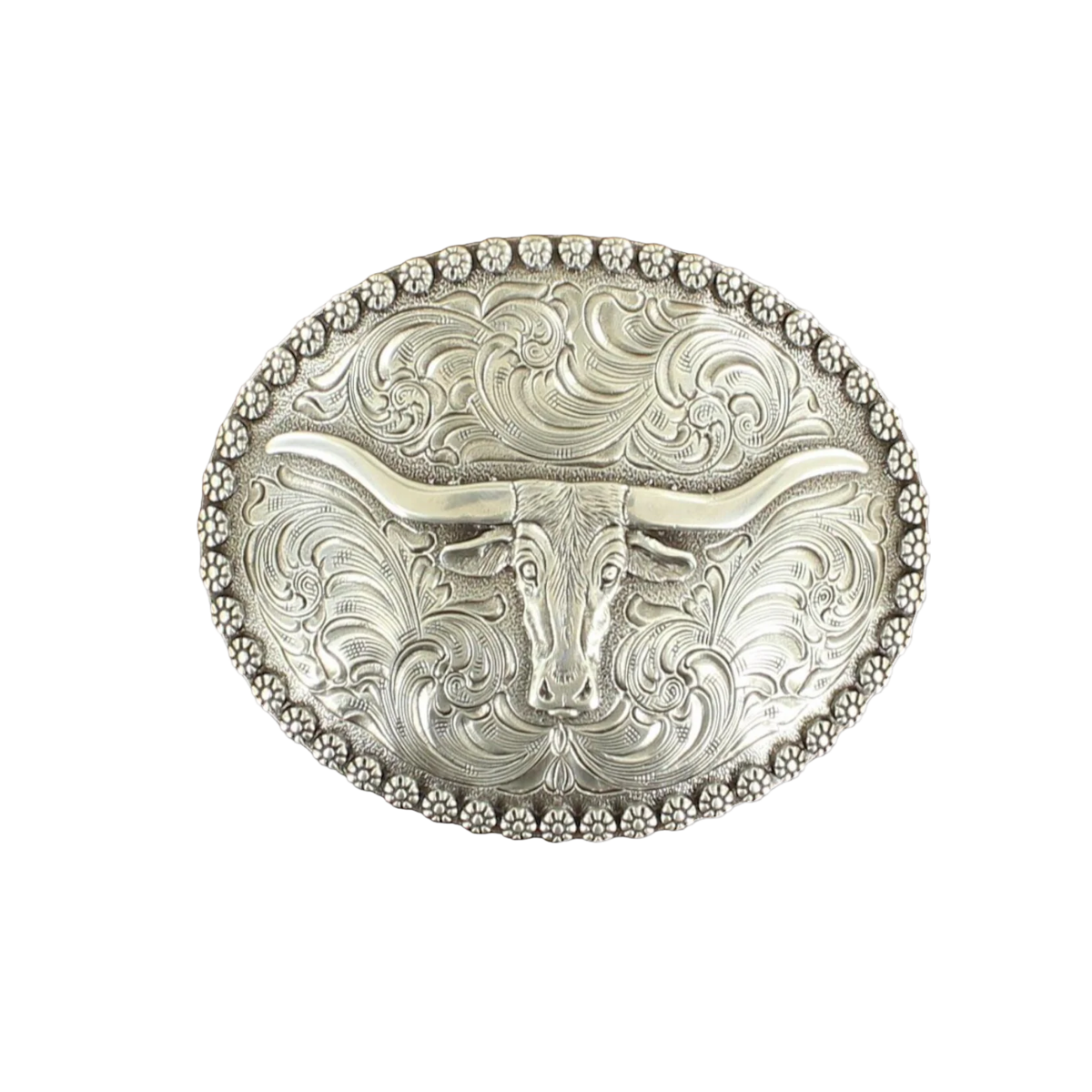 Nocona longhorn oval belt buckle