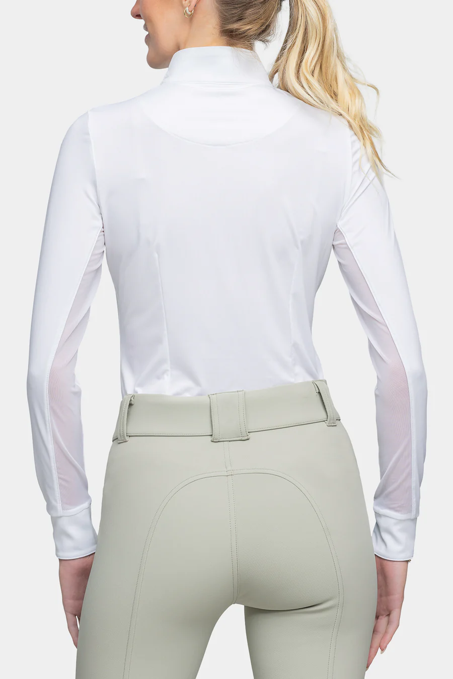 Kastel long sleeve show shirt with lithograph leaf trim