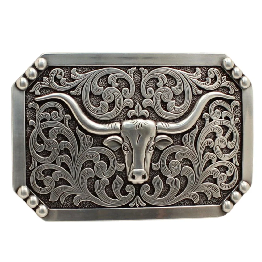 Nocoma smooth edge longhorn buckle