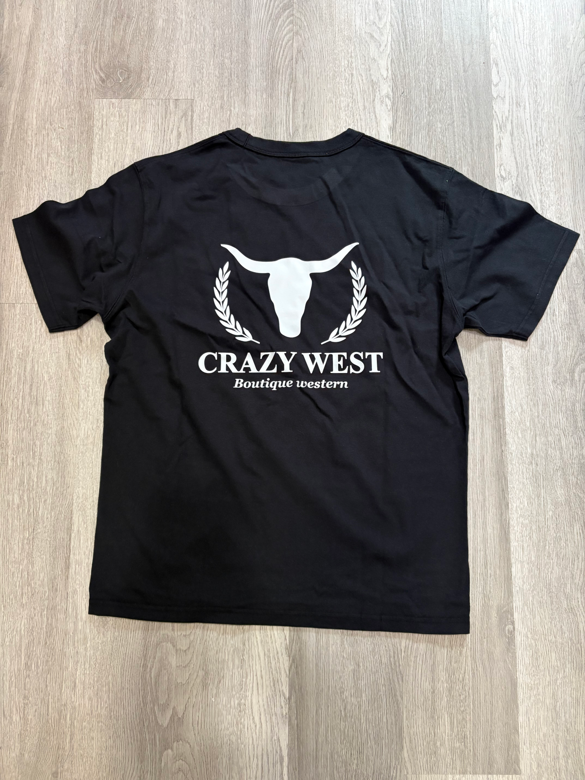Crazy West stamped men's shirt - Black