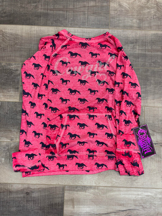 Rock & Roll kid's pink hoodie - X-Large *SALE*