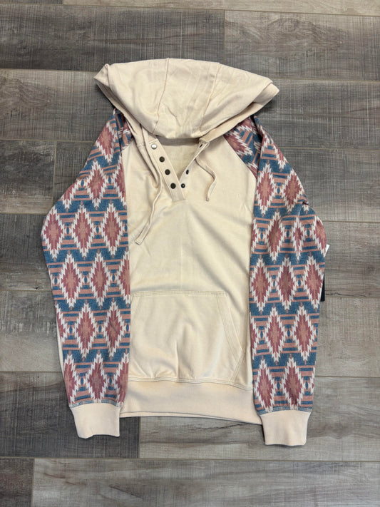Rock & Roll beige/aztec hoodie *SALE*