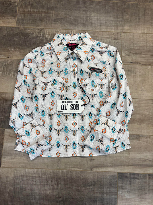 Rock & Roll turquoise boxy shirt *SALE*