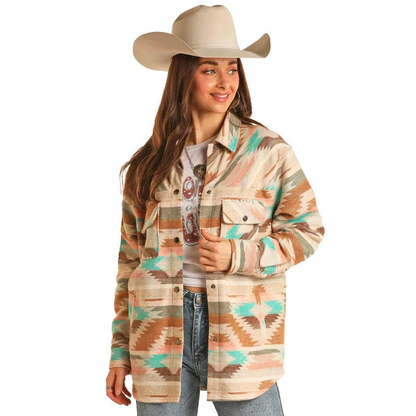 Rock&roll shirt jacket with snaps XL - Natural *SALE*