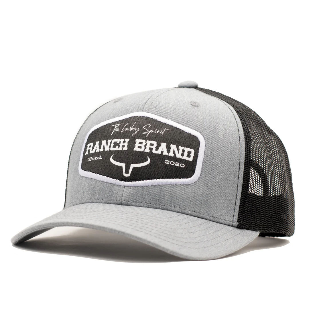 Ranch Brand Ranch Patch cap - Gray & Black Mesh | White Logo