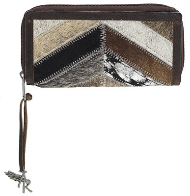 Angel Ranch Chevron cowhide wallet