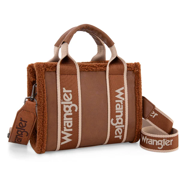 Wrangler Sherpa small canvas tote/crossbody - Brown *SALE*