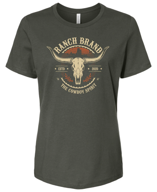 Ranch Brand Desert Skull women's t-shirt - Army