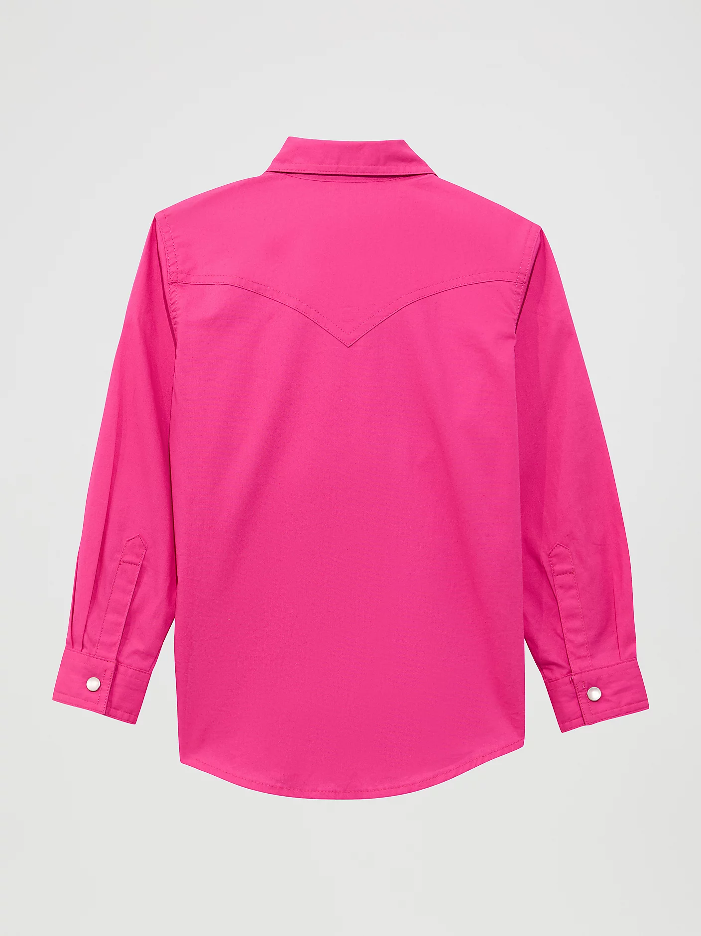 Wrangler girl's long sleeve Solid Western Snap Shirt