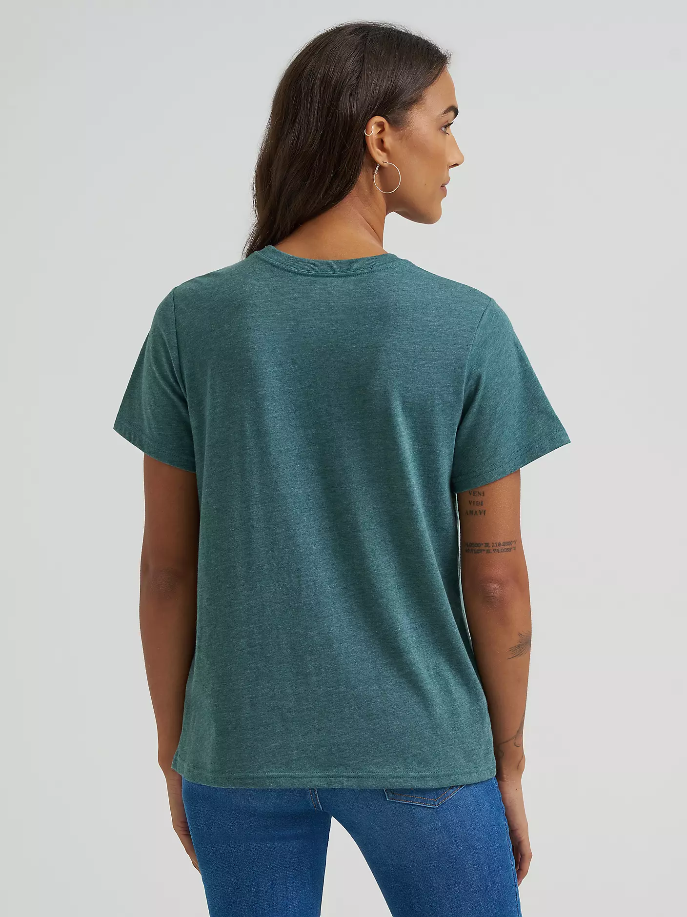 Wrangler Women's Steerhead Regular Fit T-Shirt - Silver Pine