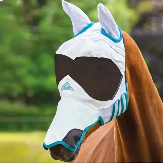 Shires sun shade full nose fly mask