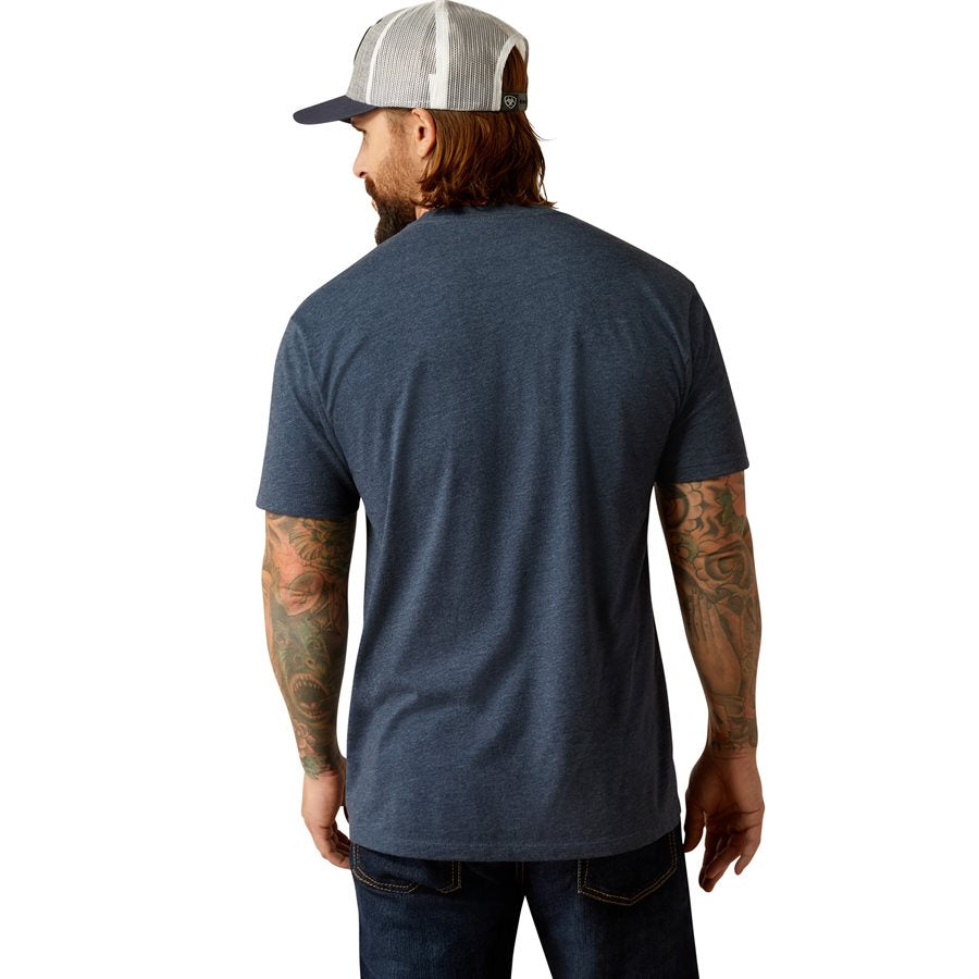 Ariat men's Liberty USA Digi Camo SS Tshirt - Navy Heather