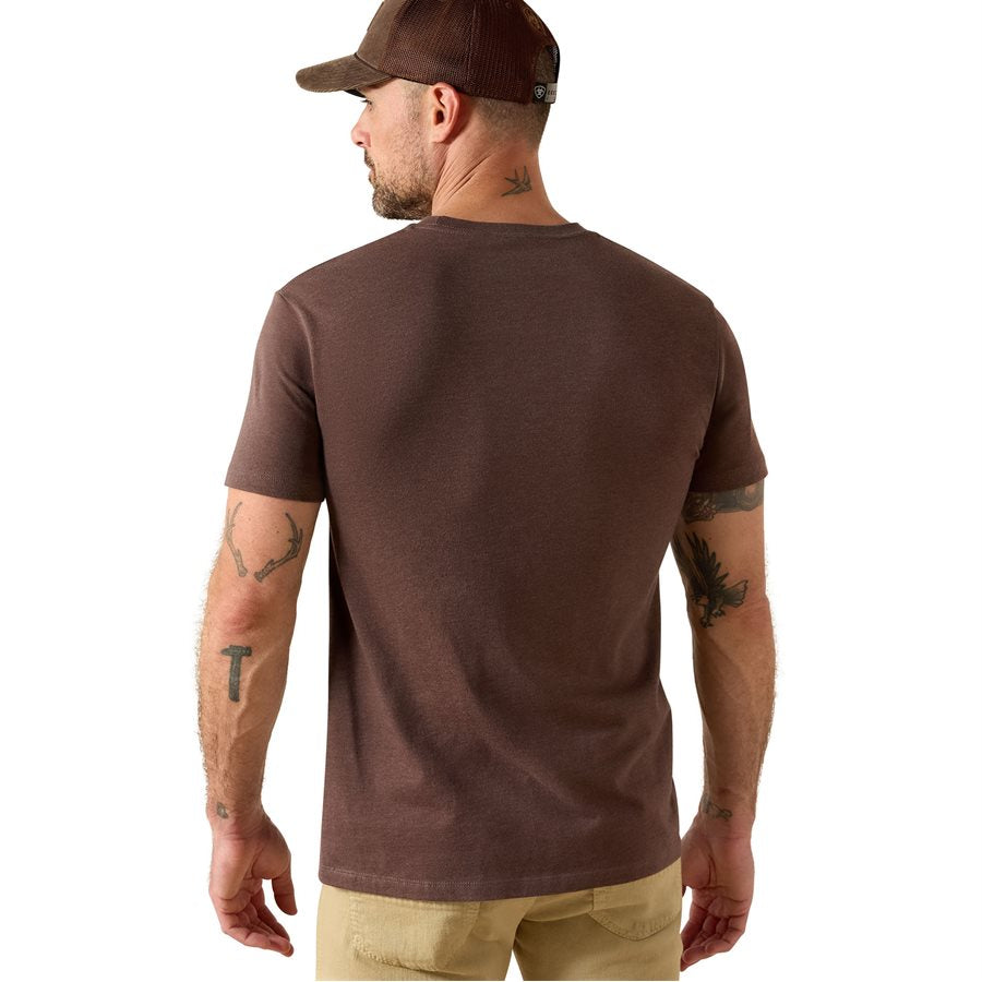 Ariat men's Liberty USA Digi Camo SS tshirt - Brown Heather