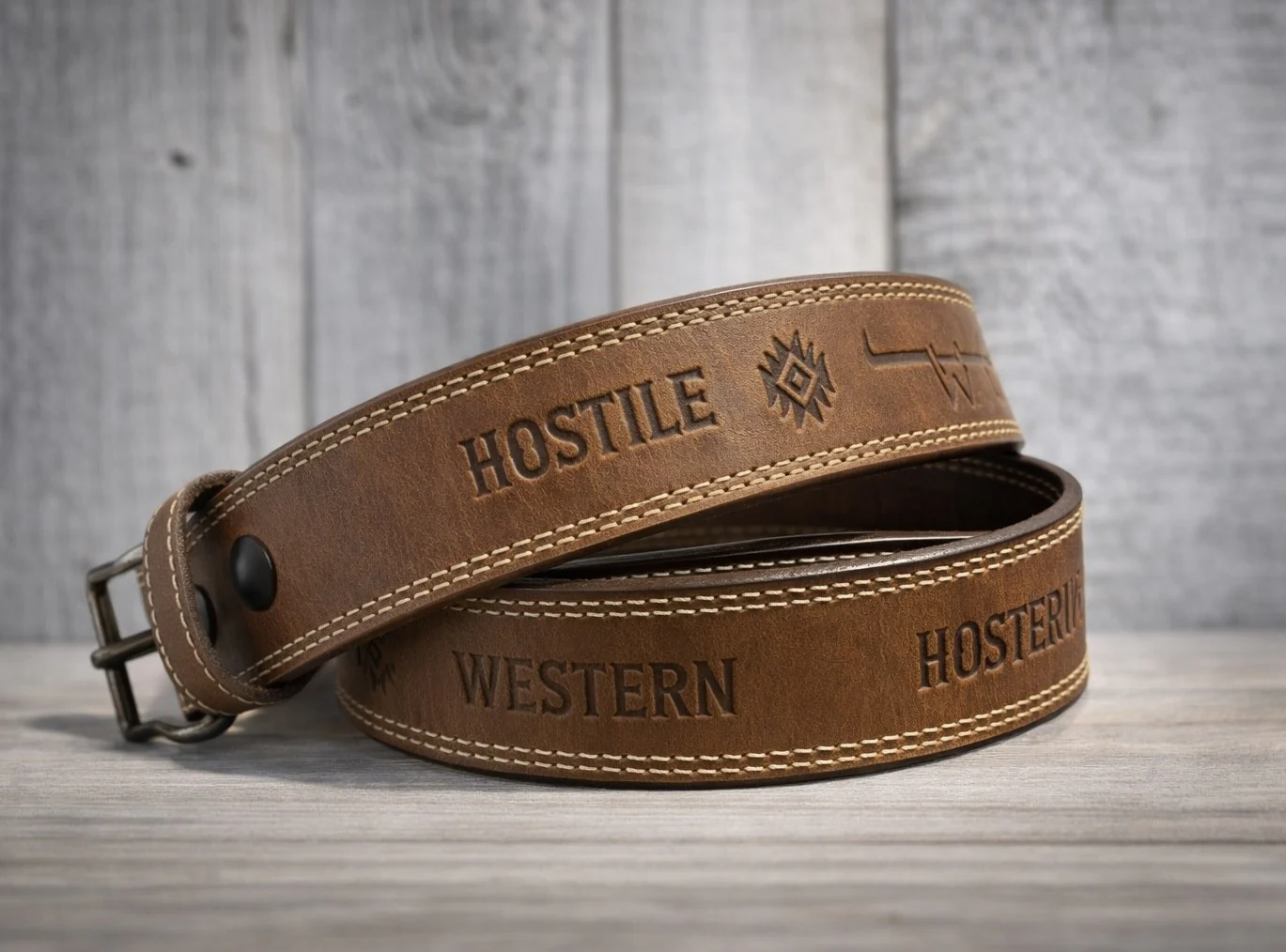 Hostile leather belt - Tan