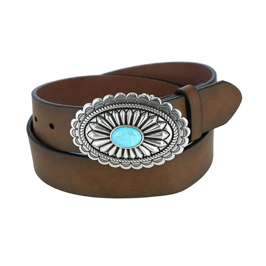 Ariat women's Turquoise oval disc belt