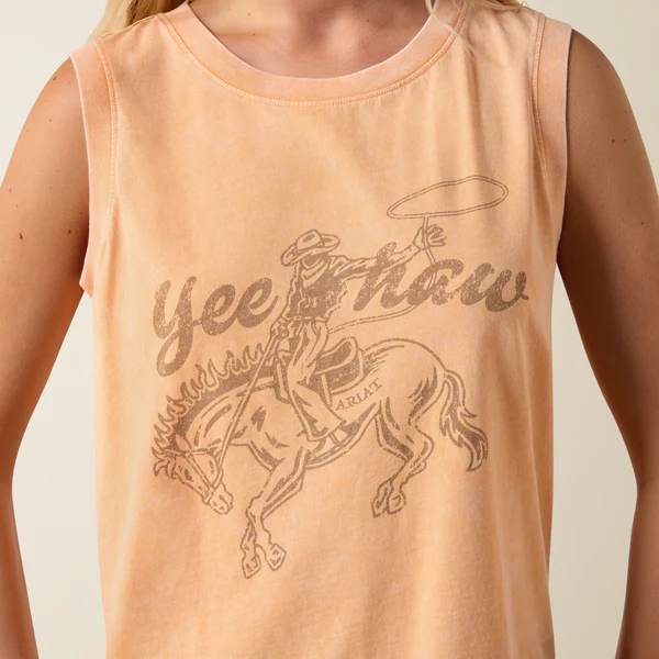 Ariat Wild Roper Tank - Orange Chiffon