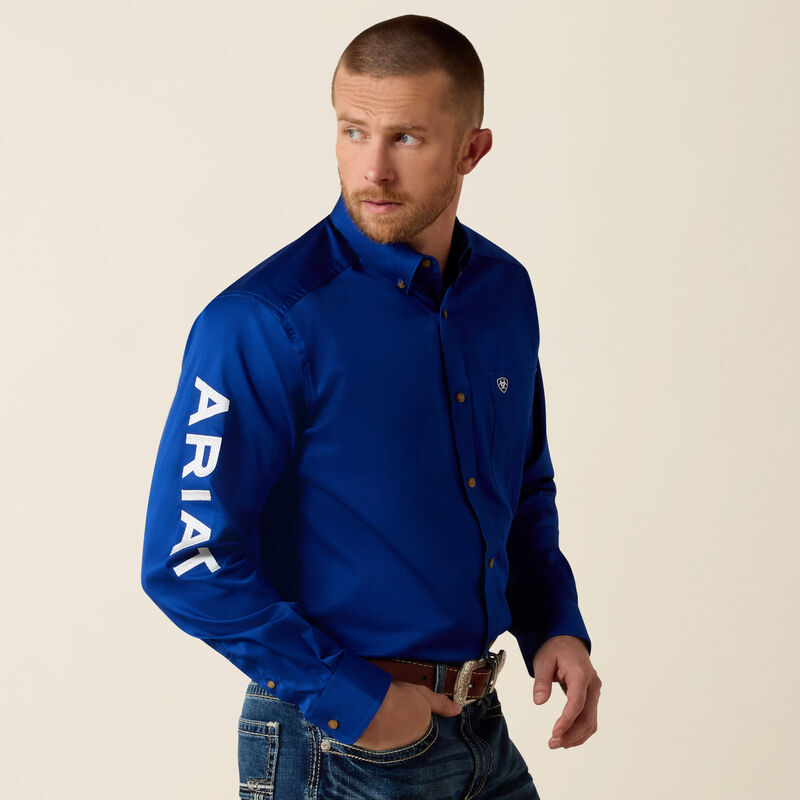 Ariat Team Logo Twill classic fit shirt - Ultramarine/White