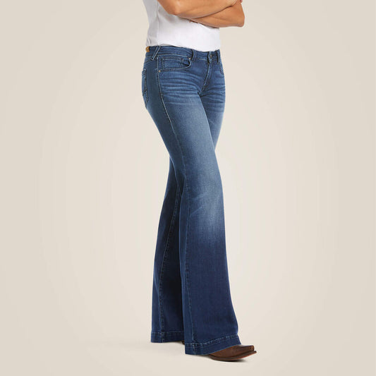 Ariat Trouser Mid Rise Stretch Kelsea Wide Leg Jean