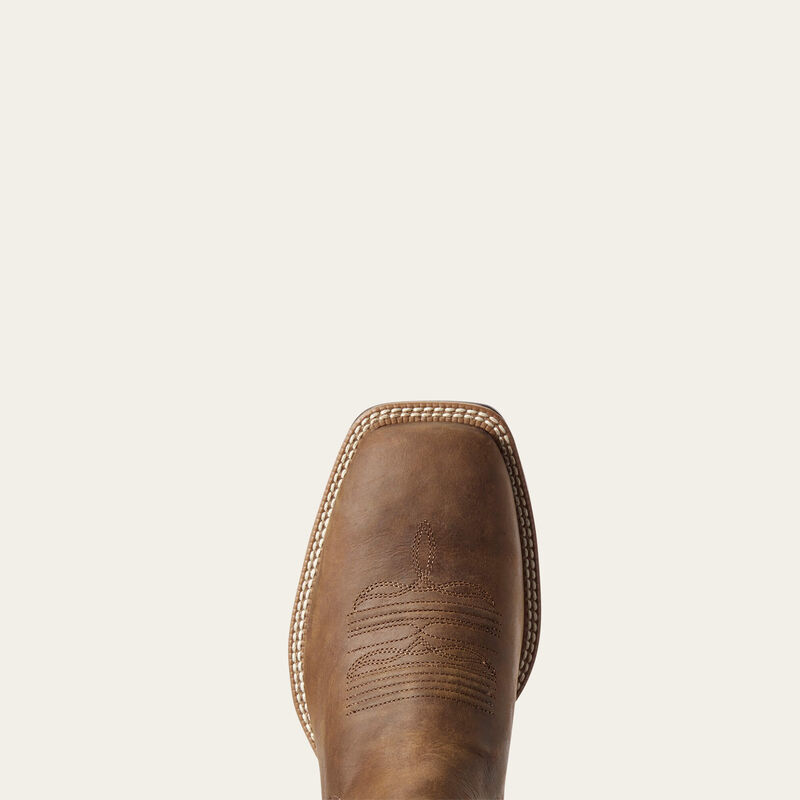 Ariat Booker Chelsea Wide Square Toe Western Boot - Distressed Tan